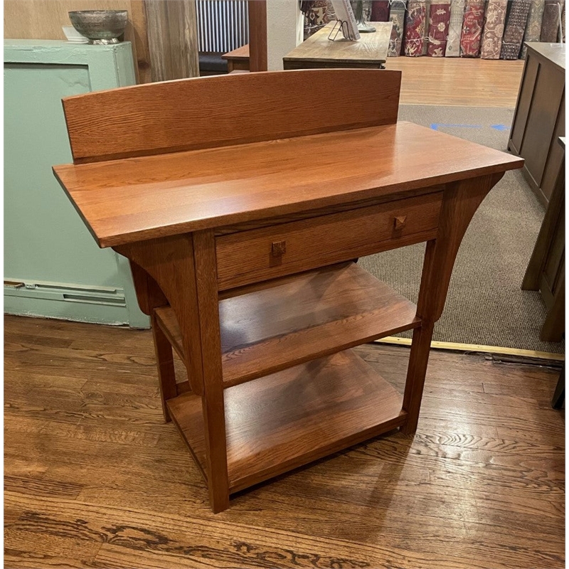 Mission 2 Drawer And Open Shelves Sideboard / Console Table - Michael's Cherry