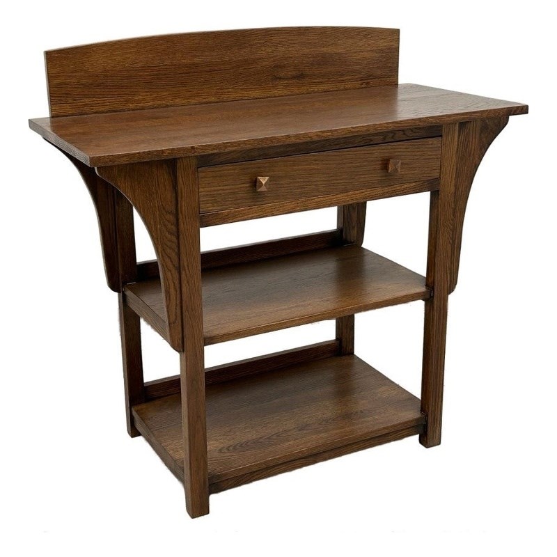 Mission 2 Drawer And Open Shelves Sideboard / Console Table - Michael's Cherry