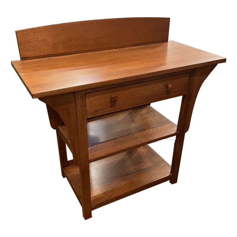 Mission 2 Drawer And Open Shelves Sideboard / Console Table - Michael's Cherry