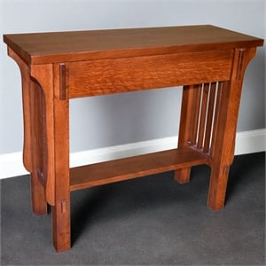 Arts & Crafts Crofter Console Table - Walnut