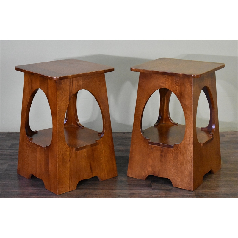 Arts and Crafts / Mission Style Taboret End Table - Walnut