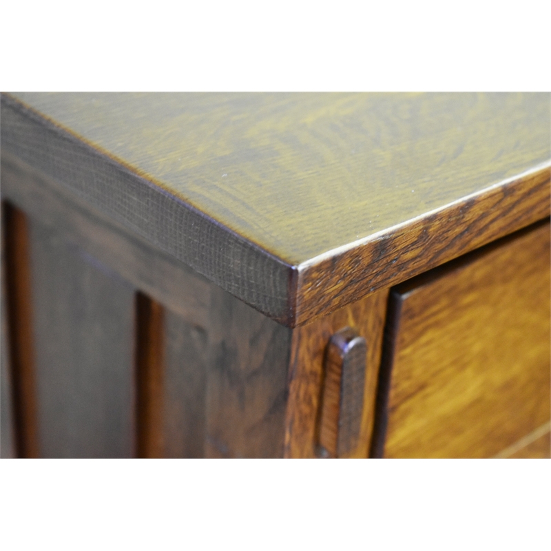 Mission Solid Quarter Sawn Oak 1 Drawer End Table - Model A27 - Walnut