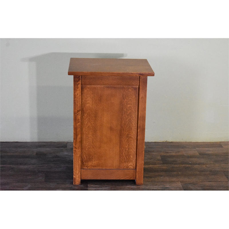 Mission Solid Quarter Sawn Oak 1 Drawer End Table - Model A27 - Walnut