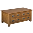Mission 8 Drawer Coffee Table - Walnut