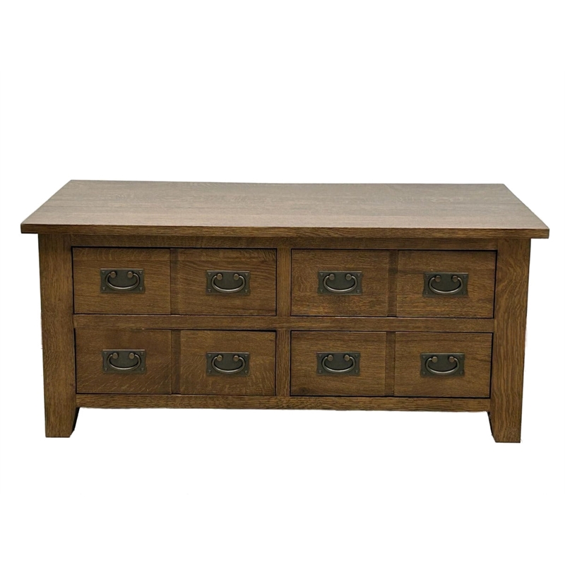 Mission 8 Drawer Coffee Table - Walnut