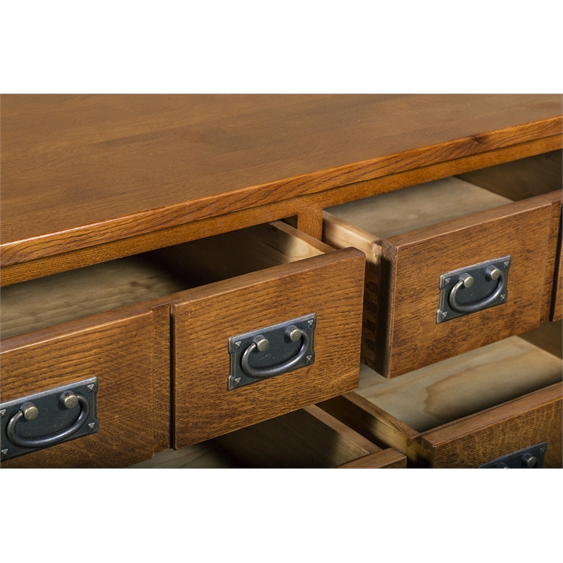 Mission 8 Drawer Coffee Table - Walnut