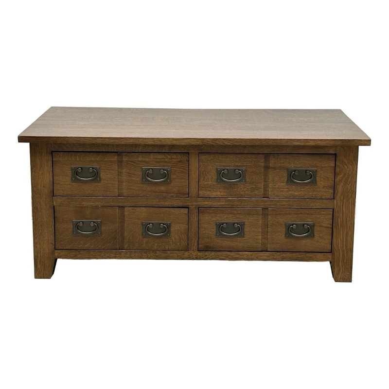 Mission 8 Drawer Coffee Table - Walnut