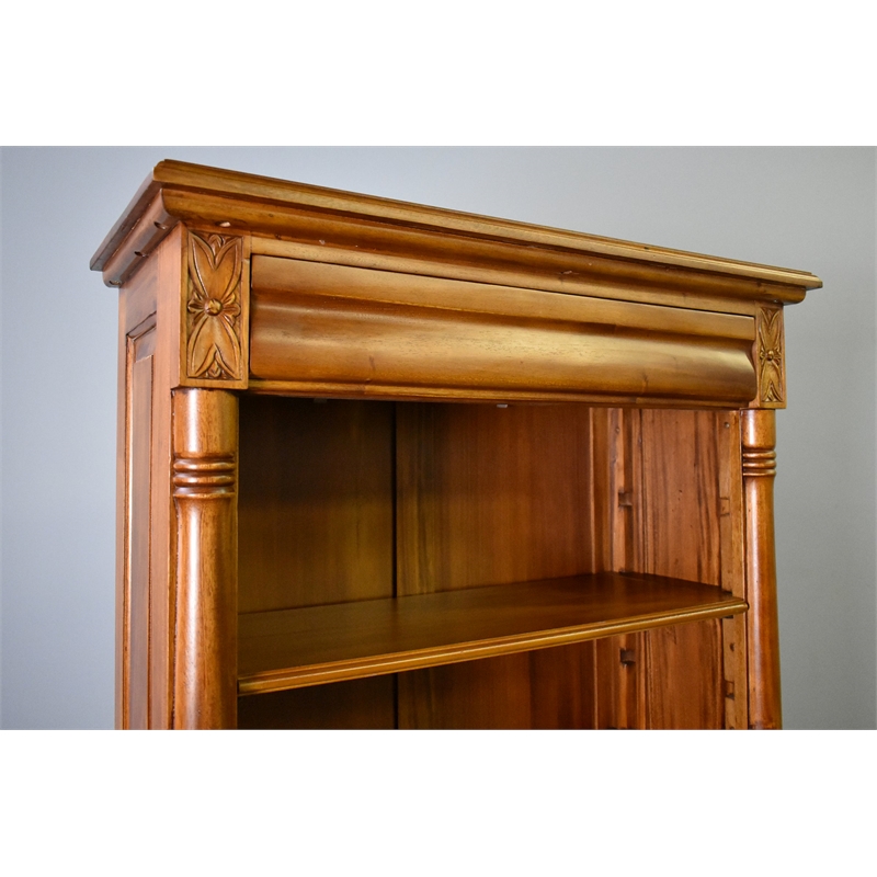 Crafters and Weavers Legacy Open Bookcase - Light Brown Walnut