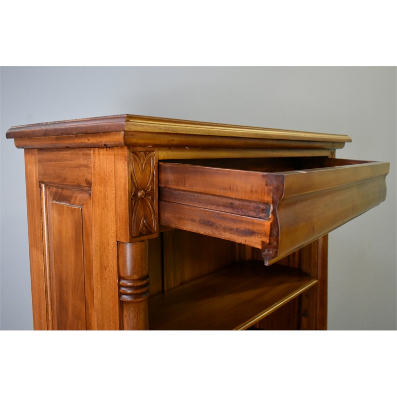 Crafters and Weavers Legacy Open Bookcase - Light Brown Walnut