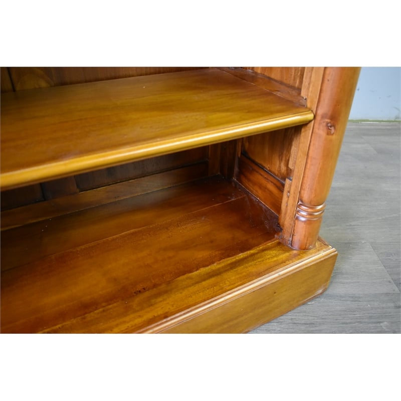Crafters and Weavers Legacy Open Bookcase - Light Brown Walnut