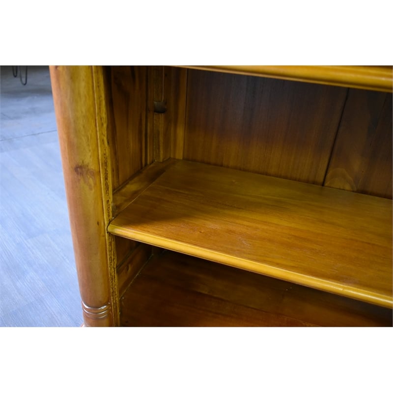 Crafters and Weavers Legacy Open Bookcase - Light Brown Walnut