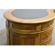 Crafters and Weavers Legacy Mahogany Wood Leather Top Kidney Desk Light Walnut