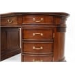 Crafters and Weavers Legacy Mahogany Wood Leather Top Kidney Desk - Brown Walnut