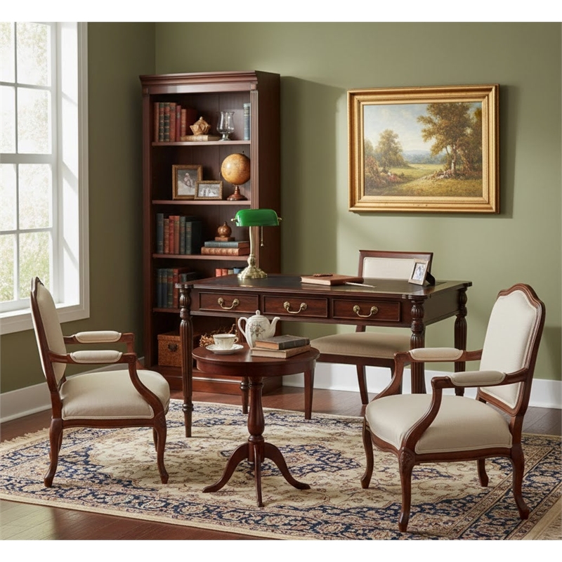 Crafters and Weavers Legacy Leather Top Desk - Brown Walnut