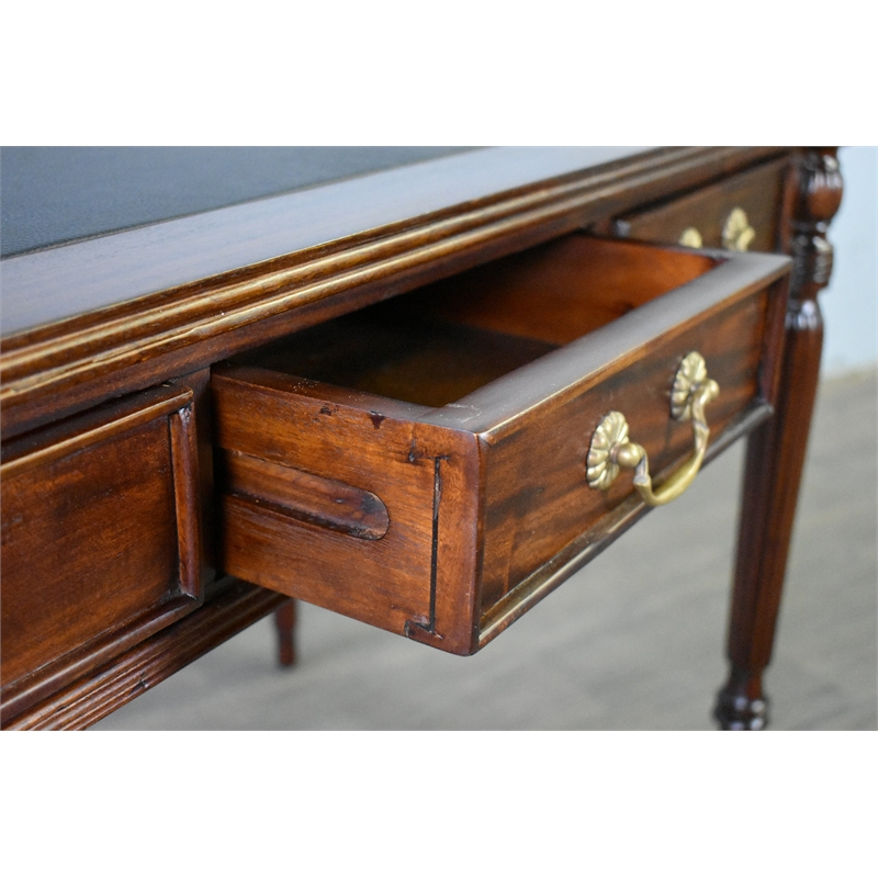 Crafters and Weavers Legacy Leather Top Desk - Brown Walnut