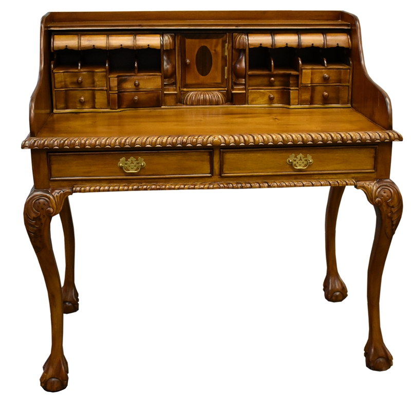 Crafters and Weavers Legacy Escritoire Secretary Desk - Light Brown Walnut