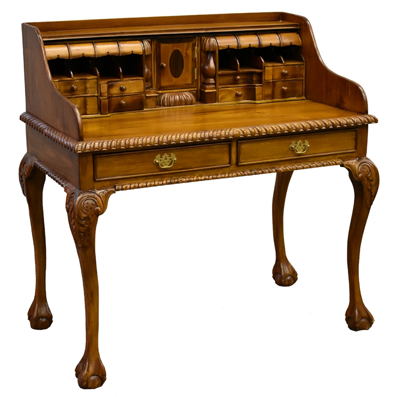 Crafters and Weavers Legacy Escritoire Secretary Desk - Light Brown Walnut