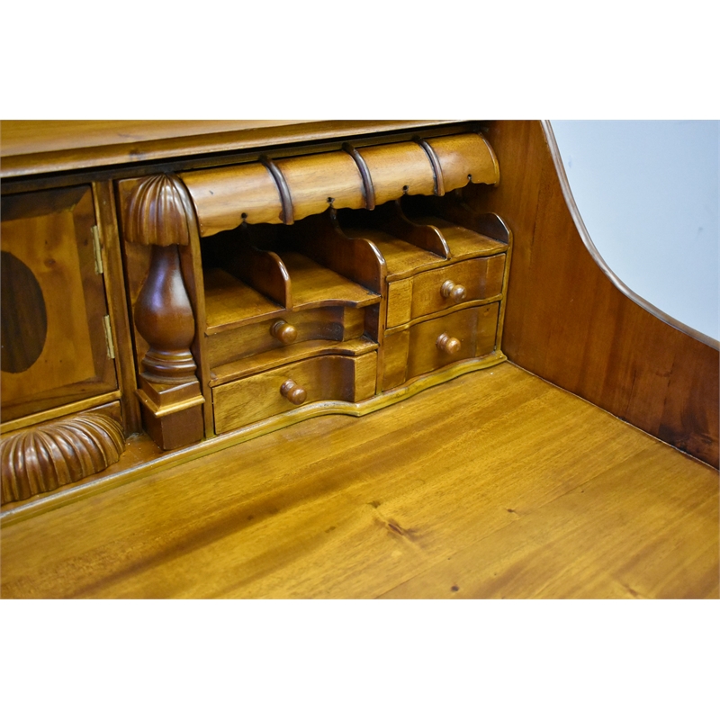 Crafters and Weavers Legacy Escritoire Secretary Desk - Light Brown Walnut