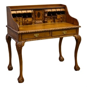 Crafters and Weavers Legacy Escritoire Secretary Desk - Light Brown Walnut