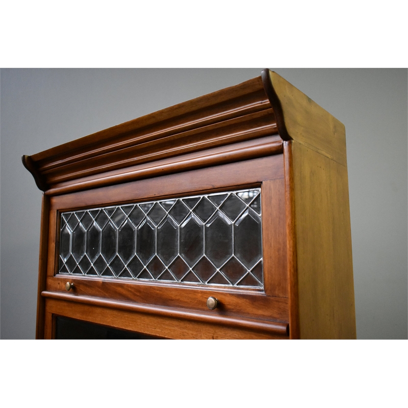 Crafters and Weavers Legacy 5 Stack Barrister Bookcase - Light Brown Walnut