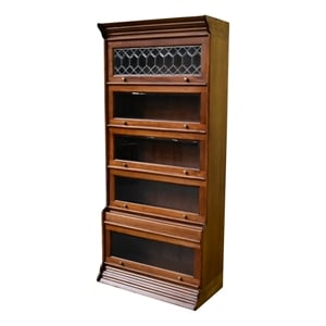 Crafters and Weavers Legacy 5 Stack Barrister Bookcase - Light Brown Walnut