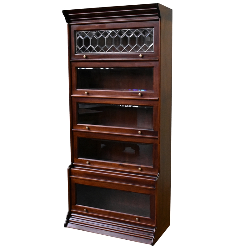 Crafters and Weavers Legacy 5 Stack Barrister Bookcase - Brown Walnut