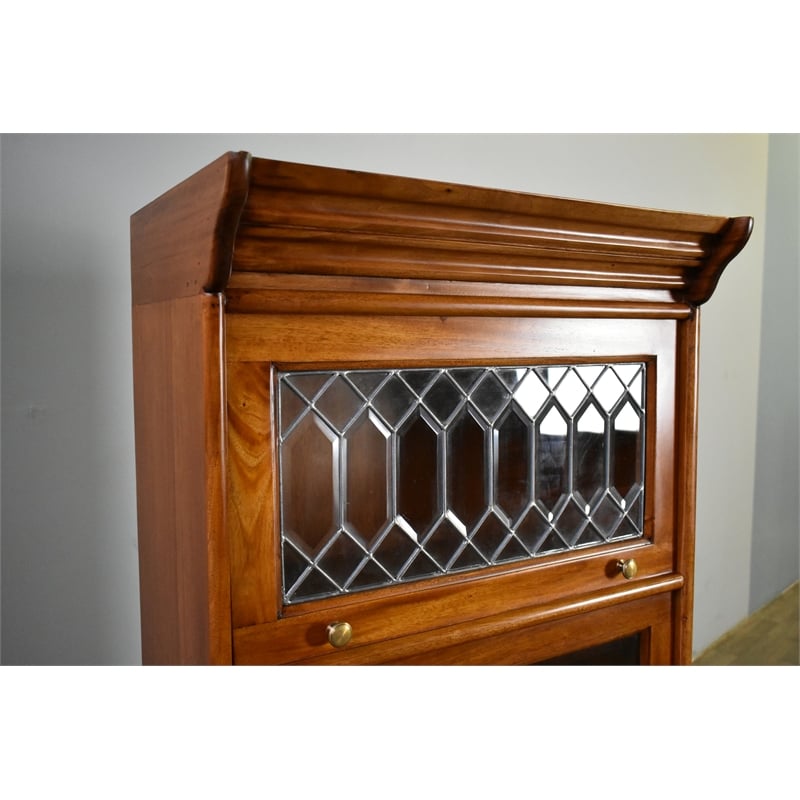 Crafters and Weavers Legacy 4 Stack Barrister Bookcase - Light Brown Walnut