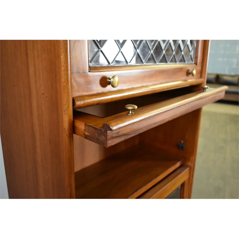 Crafters and Weavers Legacy 4 Stack Barrister Bookcase - Light Brown Walnut