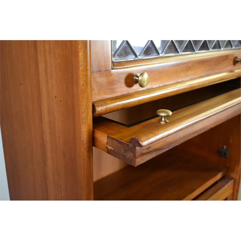 Crafters and Weavers Legacy 4 Stack Barrister Bookcase - Light Brown Walnut