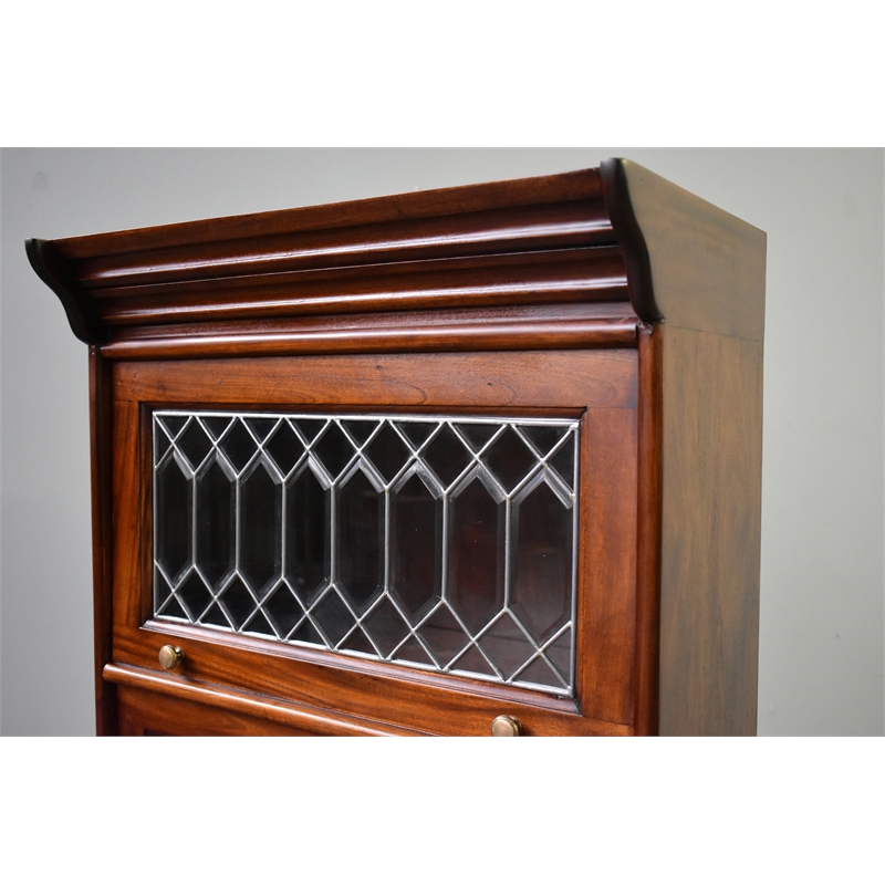 Crafters and Weavers Legacy 4 Stack Barrister Bookcase - Brown Walnut