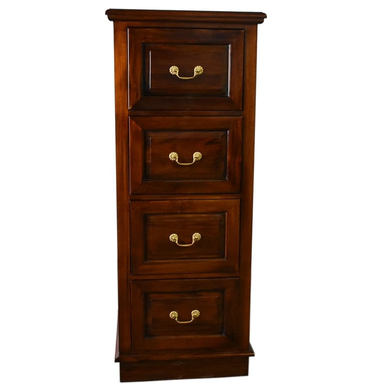 Crafters and Weavers Legacy 4 Drawer File Cabinet - Brown Walnut