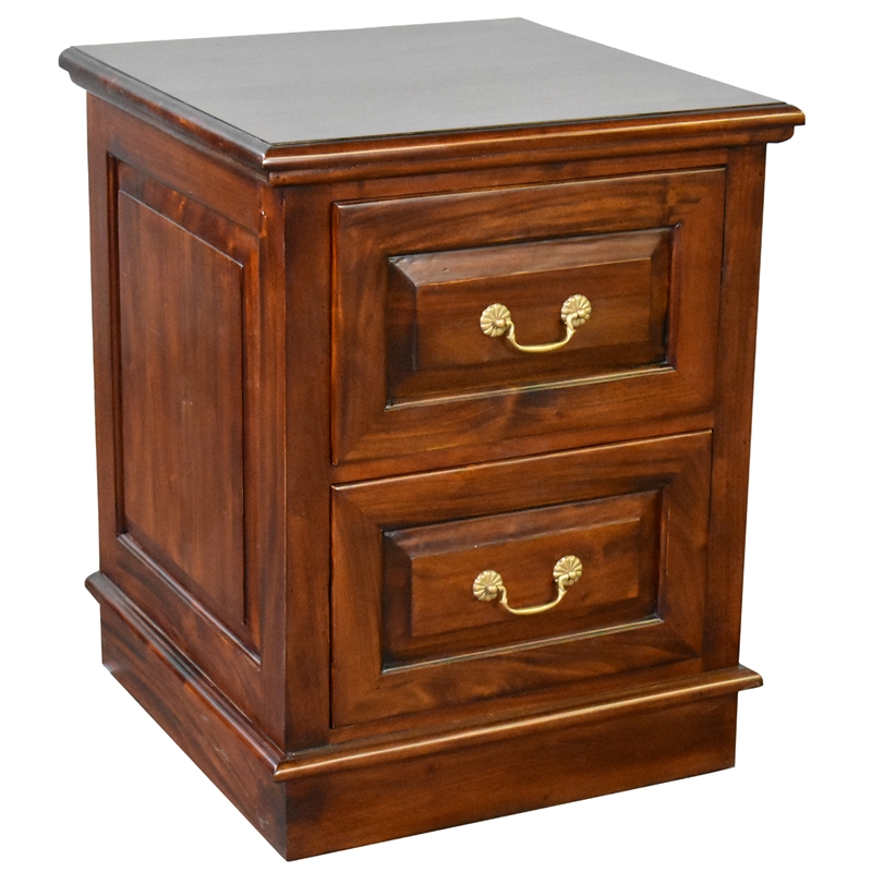 Crafters and Weavers Legacy 2 Drawer File Cabinet - Brown Walnut
