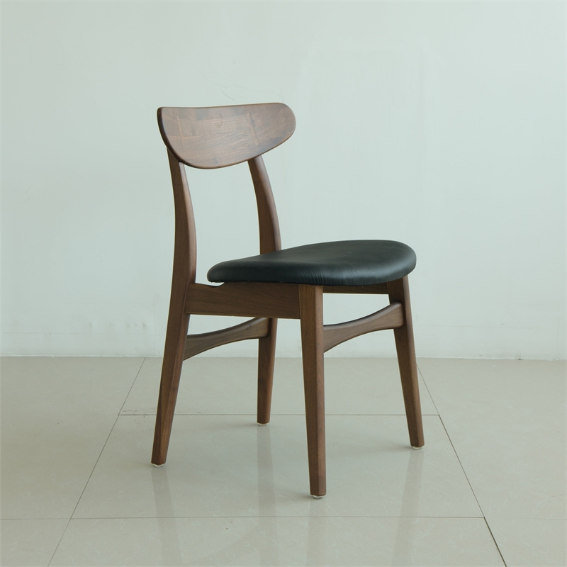 Set of 2 Isabella Mid-Century Dining chair - Solid American Black Walnut