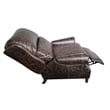 Crafters and Weavers English Rolled Arm Chair in Dark Brown Leather