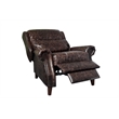 Crafters and Weavers English Rolled Arm Chair in Dark Brown Leather