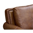 Crafters and Weavers English Rolled Arm Chair in Bark Brown Leather