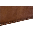 Crafters and Weavers English Rolled Arm Sofa in Bark Brown Leather