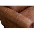 Crafters and Weavers English Rolled Arm Sofa in Bark Brown Leather