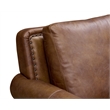 Crafters and Weavers English Rolled Arm Sofa in Bark Brown Leather