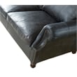 Crafters and Weavers English Rolled Arm Love Seat in Slate Leather