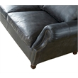 Crafters and Weavers English Rolled Arm Love Seat in Slate Leather
