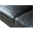 Crafters and Weavers English Rolled Arm Love Seat in Slate Leather