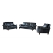 Crafters and Weavers English Rolled Arm Love Seat in Slate Leather