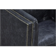 Crafters and Weavers Tuxedo Leather Arm Chair in Slate