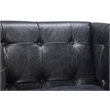 Crafters and Weavers Tuxedo Leather Arm Chair in Slate