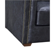 Crafters and Weavers Tuxedo Leather Arm Chair in Slate
