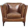 Crafters and Weavers Kenmore Leather Arm Chair in Light Brown