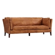 Crafters and Weavers Kenmore Leather Sofa in Light Brown