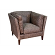 Crafters and Weavers Kenmore Leather Arm Chair in Grey