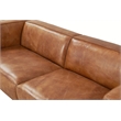 Crafters and Weavers Henry Industrial Modern Leather Sofa in Slate